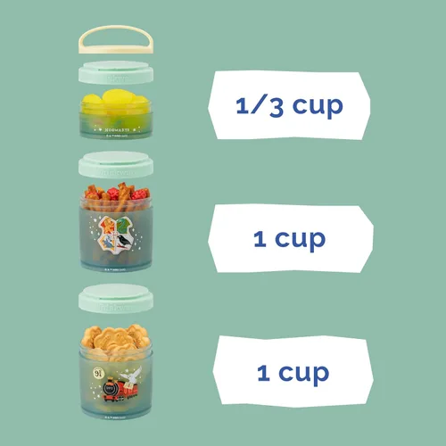 Miniatura 4 de Whiskware - Harry Potter - Recipientes apilables para aperitivos para bebés, niños y niños pequeños, 3 vasos apilables para la escuela o el viaje