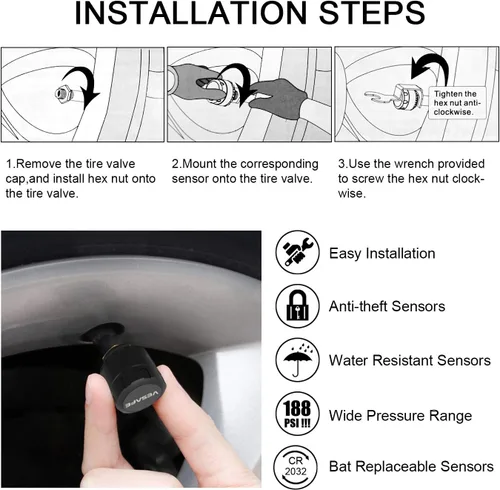 Miniatura 5 de TPMS, sistema inalámbrico de monitoreo de presión de neumáticos para RV, remolque, autocaravana, casa rodante, quinta rueda, incluye un amplificador