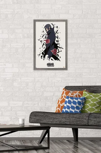 Miniatura 2 de Trends International Naruto Shippuden - Póster de pared de Itachi, 14.725 x 22.375 pulgadas, versión enmarcada de madera de granero