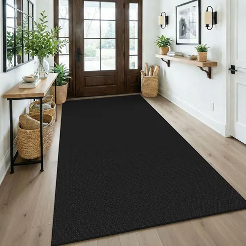 Miniatura 68 de KOZYFLY - Tapetes para entrada, lavable, tejido, con respaldo de goma antideslizante, de algodón, interiores, cocina, entrada, vestíbulo y puerta