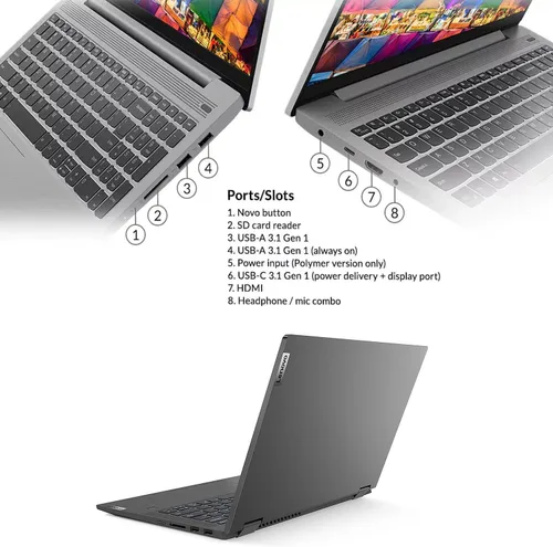 Miniatura 5 de Lenovo Laptop Flex 5, pantalla táctil FHD de 14.0 pulgadas, AMD Ryzen 7 5700U, gráficos AMD Radeon, teclado retroiluminado, lector de huellas