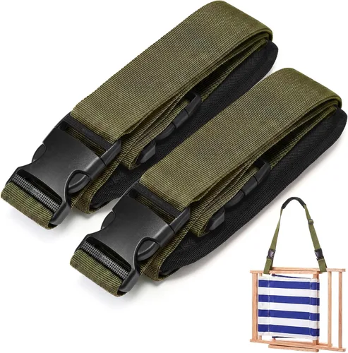 Sanwuta Correa de transporte ajustable para silla de playa, correas para silla de camping, plegables, para playa, mochilero, bicicletas plegables