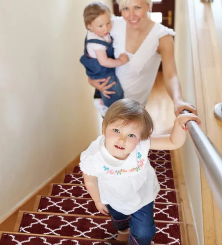 Miniatura 2 de SussexHome - Tiras para escaleras de escalera, 100 % polipropileno, para escaleras interiores, fáciles de instalar, con doble cinta adhesiva