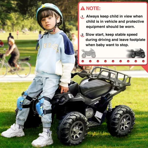 Miniatura 8 de SOAR Cuatro Ruedas - Vehículo Eléctrico Infantil de 4 Ruedas 3-6, Vehículo ATV para Montar con Batería de 12V, Quad para Niños con Luces LED