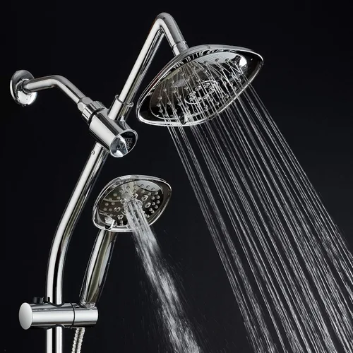Miniatura 4 de Hotel Spa - Combo de lluvia de 7 pulgadas con barra deslizante, cabezales de ducha de 48 ajustes, manguera de acero inoxidable de 5 pies, acabado