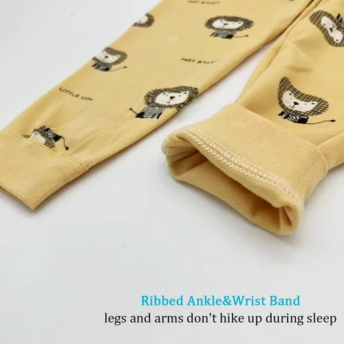 Miniatura 5 de Pijama Yanwang de manga larga, 100 % algodón orgánico, para bebé y niño, 3 M-6T