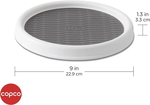 Miniatura 10 de Copco Armario de despensa antideslizante, 9 pulgadas, Blanco/Gris