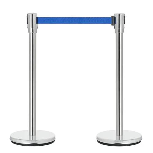 Miniatura 13 de Apex VIP Series soportes de durabilidad estándar, tela negra, cinta retráctil (juego de 2 unidades) 36 pulgadas H con 6.5 pies de cinta negra