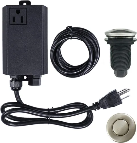 Kit de interruptor de aire para eliminación de basura, interruptor de eliminación de residuos superior del fregadero, botón de encendido/apagado de