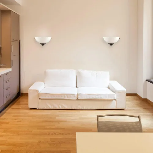 Miniatura 6 de Design House Millbridge Aplique de Luz de Pared, Regulable, Construcción de Acero, Vidrio de Alabastro, Certificado ETL, Para Bronce