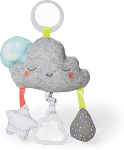 Miniatura 3 de Skip Hop Juguete para cochecito de bebé, Silver Lining Cloud Jitter, Nube, 0.25 libras Sonajero de nubes