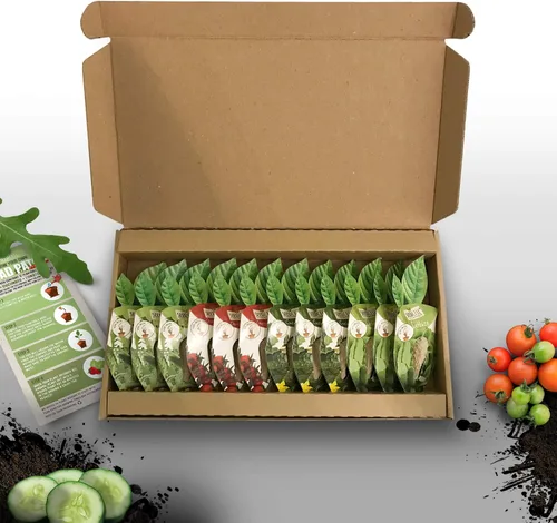 Miniatura 9 de Kit de vainas de semillas VegTrug - Parche de vegetales, semillas no transgénicas con vainas de semillas completamente biodegradables, contiene
