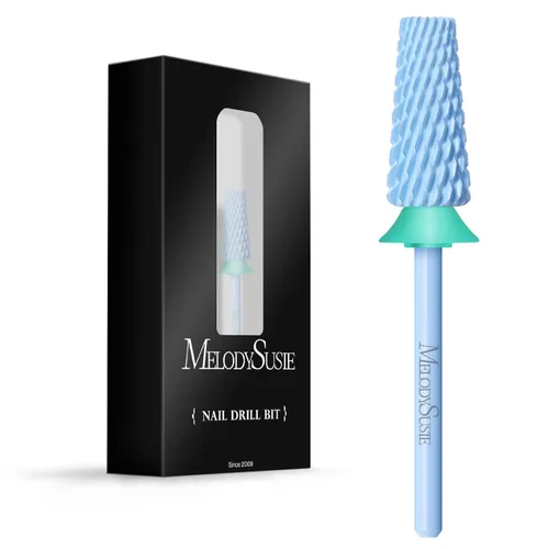 Miniatura 11 de MelodySusie Super Cut Edition Brocas para Uñas 5 en 1, Brocas Multifunción de Carburo de Tungsteno de 3/32'', Adecuadas para Manicura Pedicura