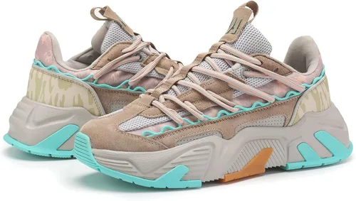 Miniatura 6 de Tenis de plataforma gruesa para mujer, antideslizantes, con cordones, para caminar