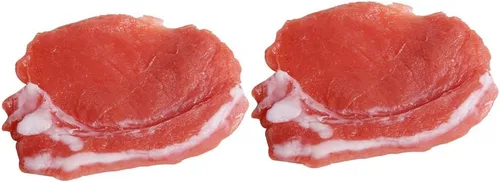 Cabilock Carne de cerdo simulada realista de 4.3 x 3.1 pulgadas para juguetes de cocina, carne simulada para jugar cocina y decoración de