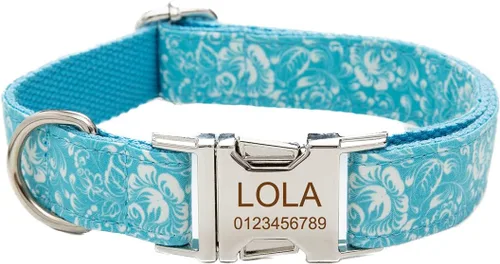 Miniatura 7 de Collar de perro personalizado, grabado personalizado con nombre de mascota, número de teléfono, etiqueta de identificación para razas pequeñas
