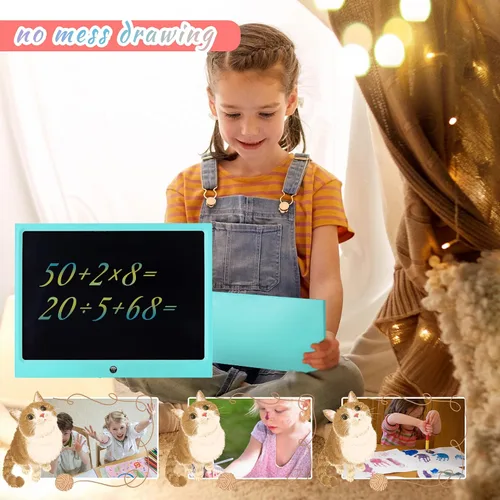 Miniatura 7 de Tableta de escritura LCD para niños, tablero electrónico colorido para garabatos electrónicos de 15 pulgadas para niños a partir de 3 años, juguetes