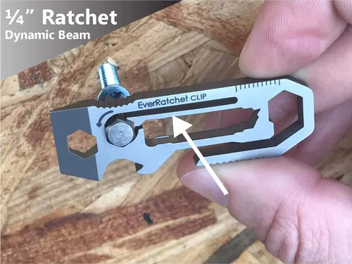 Miniatura 2 de Gear Infusion EverRatchet Clip Trinquete Llavero Multiherramienta (Titanio - Original)