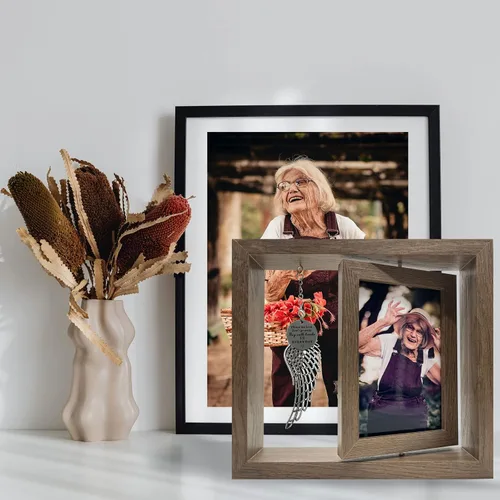Miniatura 5 de Besoamo Marco de fotos conmemorativo de 4 x 6, regalos de condolencias por pérdida de un ser querido, regalos conmemorativos por pérdida de mamá
