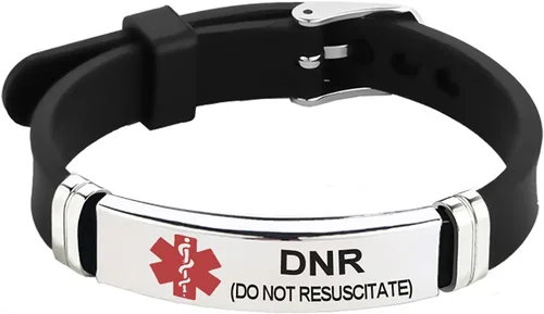 TGLS Pulsera de identificación de alerta médica roja para mujeres y hombres de emergencia de primeros auxilios de alerta sanitaria grabada con láser