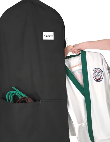 Miniatura 4 de Whitmor Bolsa de ropa con cremallera y bolsillo - Juego de 3 - Negro