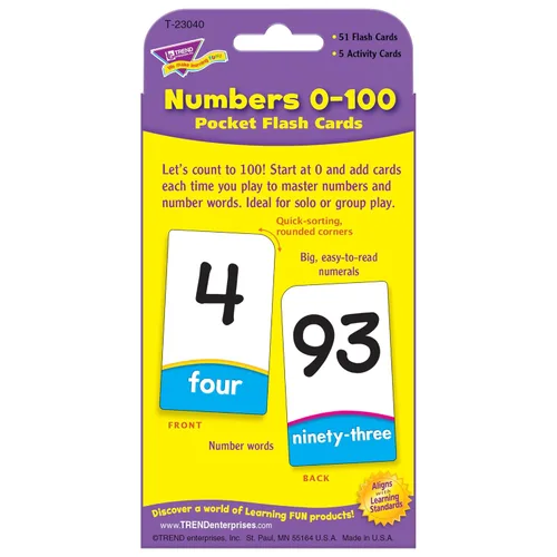 Miniatura 4 de Números 0-100 tarjetas flash de bolsillo