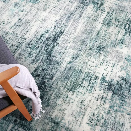 Miniatura 340 de IOHOUZE Alfombra abstracta lavable de 3 x 12 pies para pasillos, antideslizante para cocina, camino de entrada de lana sintética para interiores