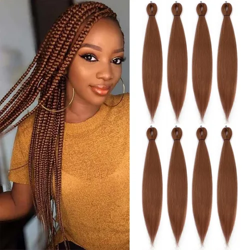 Miniatura 10 de Cabello trenzado preestirado - 12 pulgadas, 8 paquetes, cabello trenzado corto natural negro para trenzas torcidas o en caja, extensiones de cabello