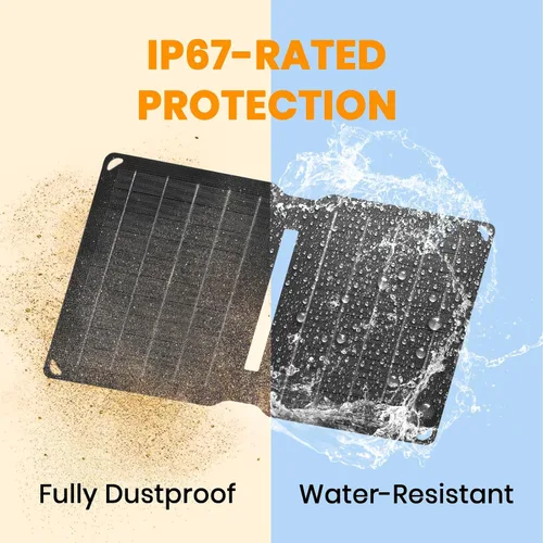 Miniatura 4 de Paneles solares portátiles de 10 W (5 V 2 A máximo), cargador solar plegable con puerto USB-A para teléfono celular, iPad, banco de energía, paneles