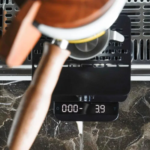 Miniatura 6 de watchget Bastidor de pesaje de café electrónico, altura ajustable, acero inoxidable, báscula de café, soporte para máquina de café expreso, bastidor