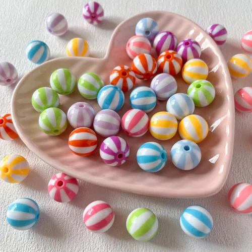 Miniatura 3 de Cuentas acrílicas de 16 mm 100 unidades Cuentas coloridas Cuentas redondas multicolor para hacer joyas DIY (Cuentas esféricas) pcspcs Cuentas de bola