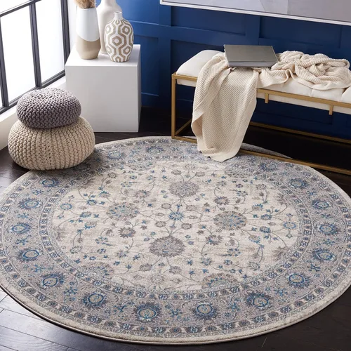 Miniatura 20 de Safavieh Sofia Collection SOF330B, tapete clásico color gris claro y beige, Polipropileno