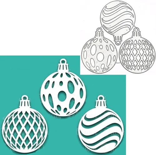 1 troquel de corte de metal de bola de Navidad, troqueles de ratón, troqueles de corte DIY Scrapbooking Artist para plantillas de plantillas para