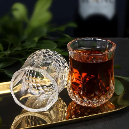 Miniatura 5 de JAIEF 1.7 OZ Vasos de Chupito de Tequila, Vasos de Chupito de Base Pesada, Vasos de Cordial de Cristal (4)