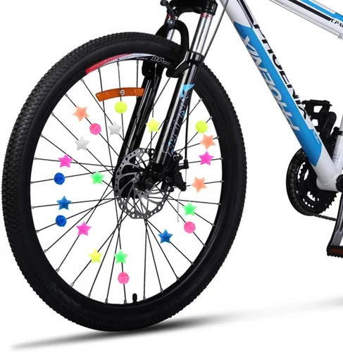 Miniatura 5 de Bike Wheel Spokes Beads + Kid Bike Bell + Kids Bike Streamers, Spoke Plastic Clip Round Decor Beads, Flower Bicycle Bell, Colorful Bike Handlebar