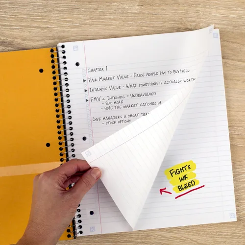 Miniatura 5 de Cuaderno de Five Star, 1 materia, con rayas, 100 hojas, 11" x 8-1/2", Negro