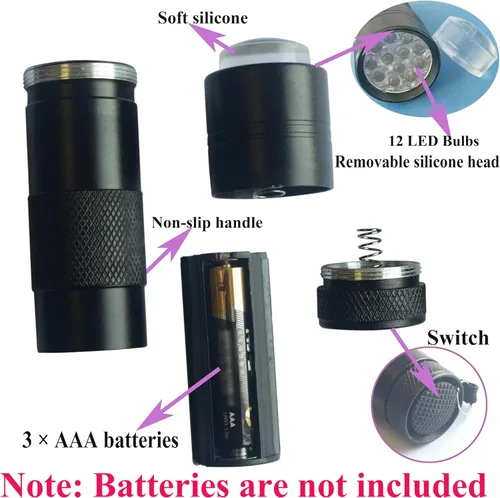 Miniatura 4 de Luz UV portátil de mano para uñas de gel, mini lámpara de uñas UV LED con sello de punta francesa cabeza de silicona, pequeña lámpara para Uñas U V