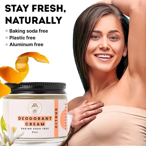 Miniatura 2 de ECO ROOTS Desodorante natural para mujeres y hombres Crema desodorante orgánica sin aluminio Desodorante saludable sin bicarbonato