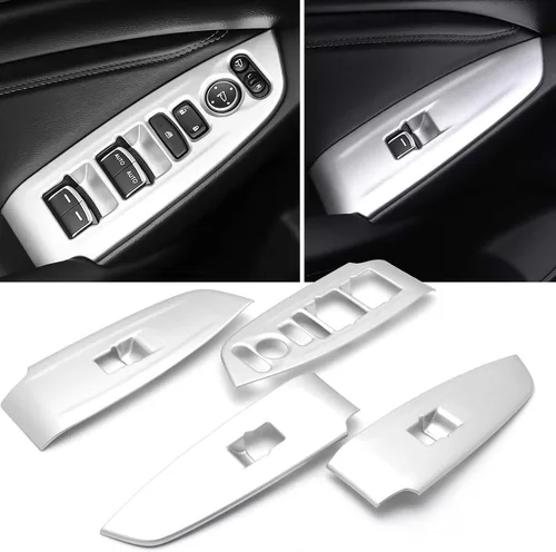 Miniatura 10 de x xotic tech Tira de cubierta de moldura de panel de puerta lateral interior, patrón de fibra de carbono, compatible con Honda Accord Sedan 10ª
