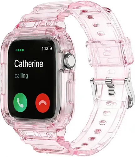 Miniatura 20 de Compatible con Apple Watch Band transparente de 1.929 in 1.811 in 1.772 in 1.732 in 1.654 in 1.614 in 1.575 in 1.496 in para mujeres y hombres