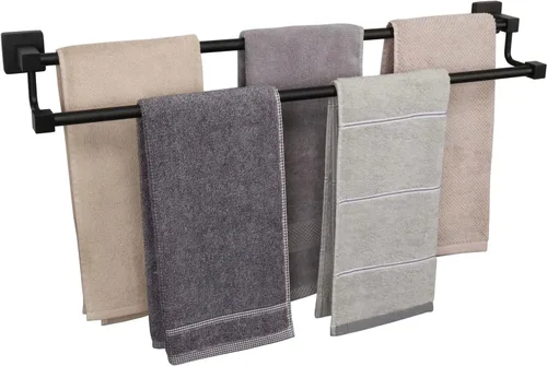 Miniatura 15 de TocTen Barra Doble para Toallas de Baño - Toallero de Acero Inoxidable SUS304 Reforzado para Baño, Accesorios de Baño Barra Doble para Toallas