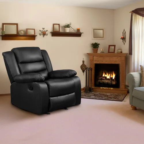 Miniatura 9 de PrimeZone Silla Reclinable Mecedora de Gran Tamaño - Cómoda Silla Reclinable Ancha Lazy Boy con Reposabrazos Acolchados, Sillas Reclinables Manuales