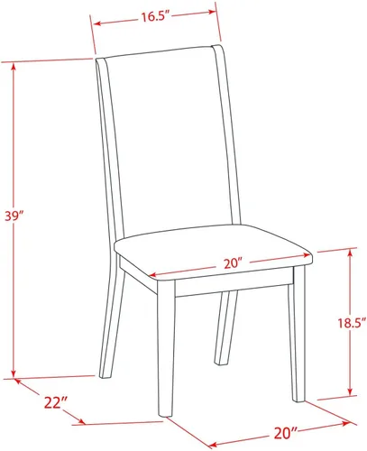 Miniatura 3 de East West Furniture LAP1T47 Lancy Parson - Juego de 2 sillas de comedor tapizadas de tela de lino color sable claro, color negro