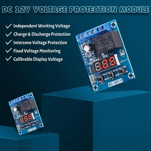 Miniatura 2 de Icstation DC 12 V Interruptor de desconexión de bajo voltaje sobre carga placa de protección de descarga con interfaz de alimentación independiente