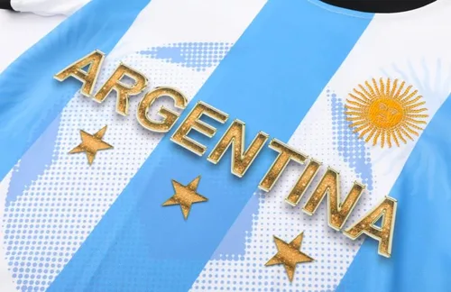 Miniatura 4 de Argentina Champions No.10 Sports Soccer Football Boys Kids Youth Jersey Shirt Kit Set