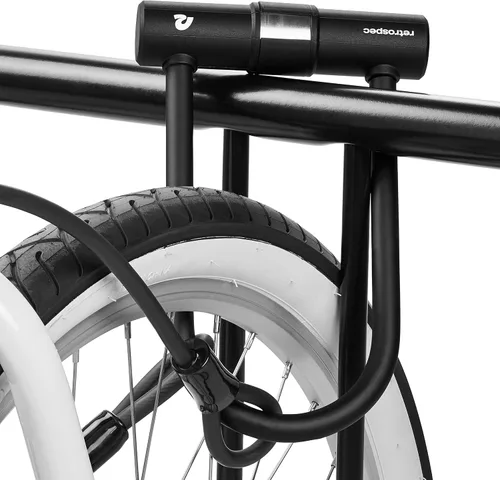 Miniatura 5 de Retrospec Lookout - Cerradura para bicicleta con bloqueo en U con cable de seguridad de 4 pies, cerradura de bicicleta antirrobo resistente