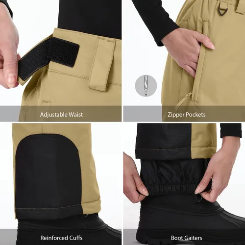 Miniatura 6 de Sportneer - Pantalones de esquí y snowboard con aislamiento para mujer
