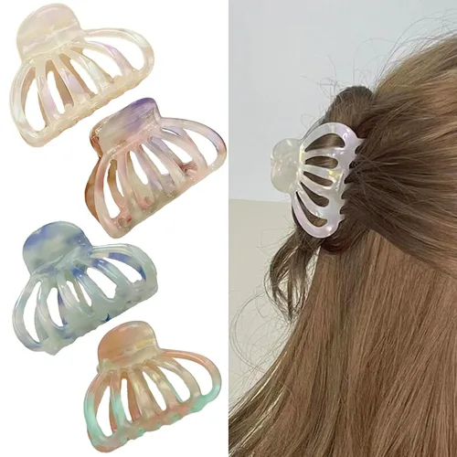 Miniatura 8 de 4 pinzas para el cabello, pinzas de acetato para mujeres y niñas, pinzas de mandíbula francesa, pinzas de pulpo, pinzas antideslizantes para cabello