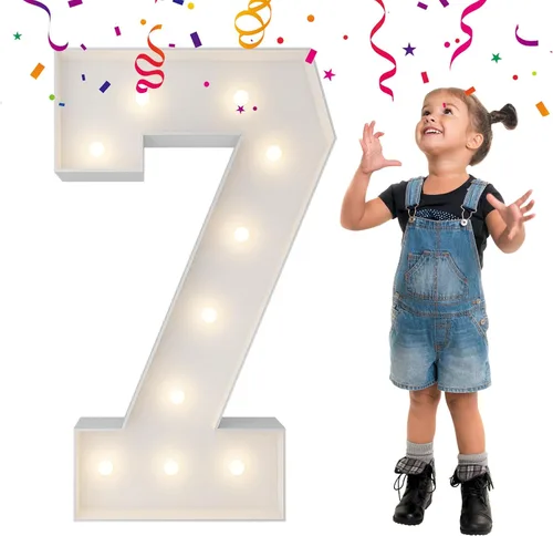 Miniatura 71 de Letras iluminadas con marco de 3 pies de alto, letras enormes con marco, marco de globos en mosaico, letra grande para decoraciones de compromiso