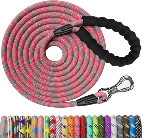Miniatura 20 de NTR Correa Larga para Entrenamiento de Perros, Correas de Perro de 100 Pies para Perros de Razas Grandes con Gancho Giratorio Bloqueable y Mango